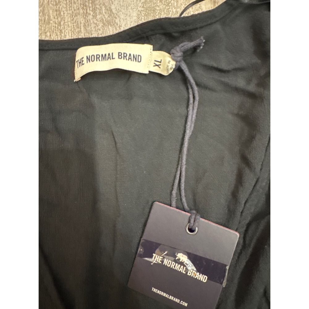 The Normal Brand Deep V Button Through Dress Womens XL Black Viscose Pockets - Picture 3 of 7